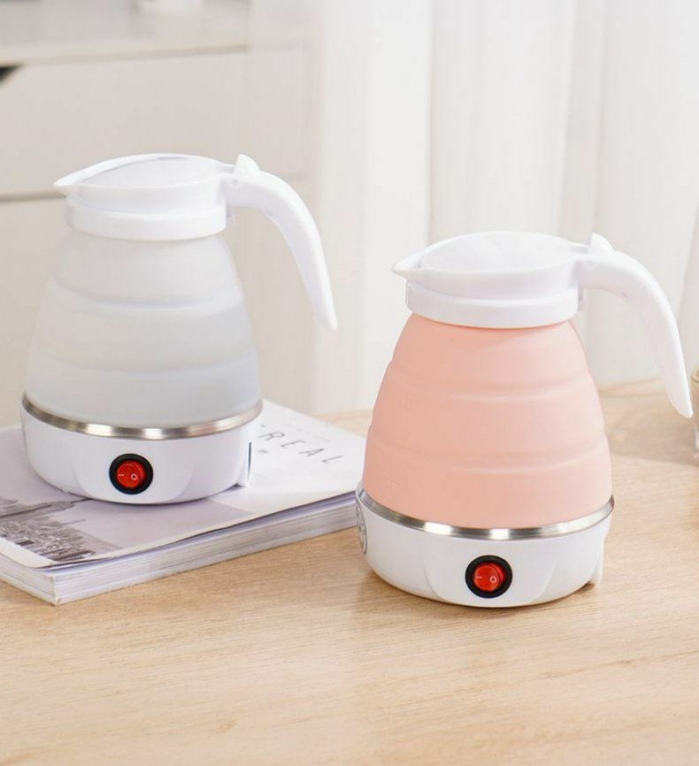 Bouilloire électrique pliable, idéale pour les voyages ou le bureau.