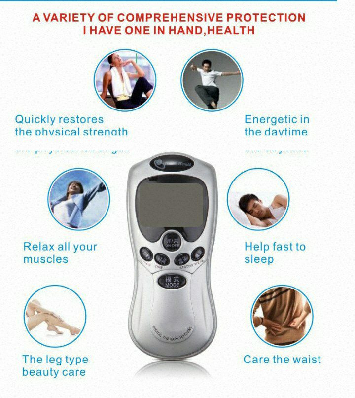 Machine de thérapie numérique Health Herald ST-688, un appareil de massage portable utilisant l'électrostimulation.