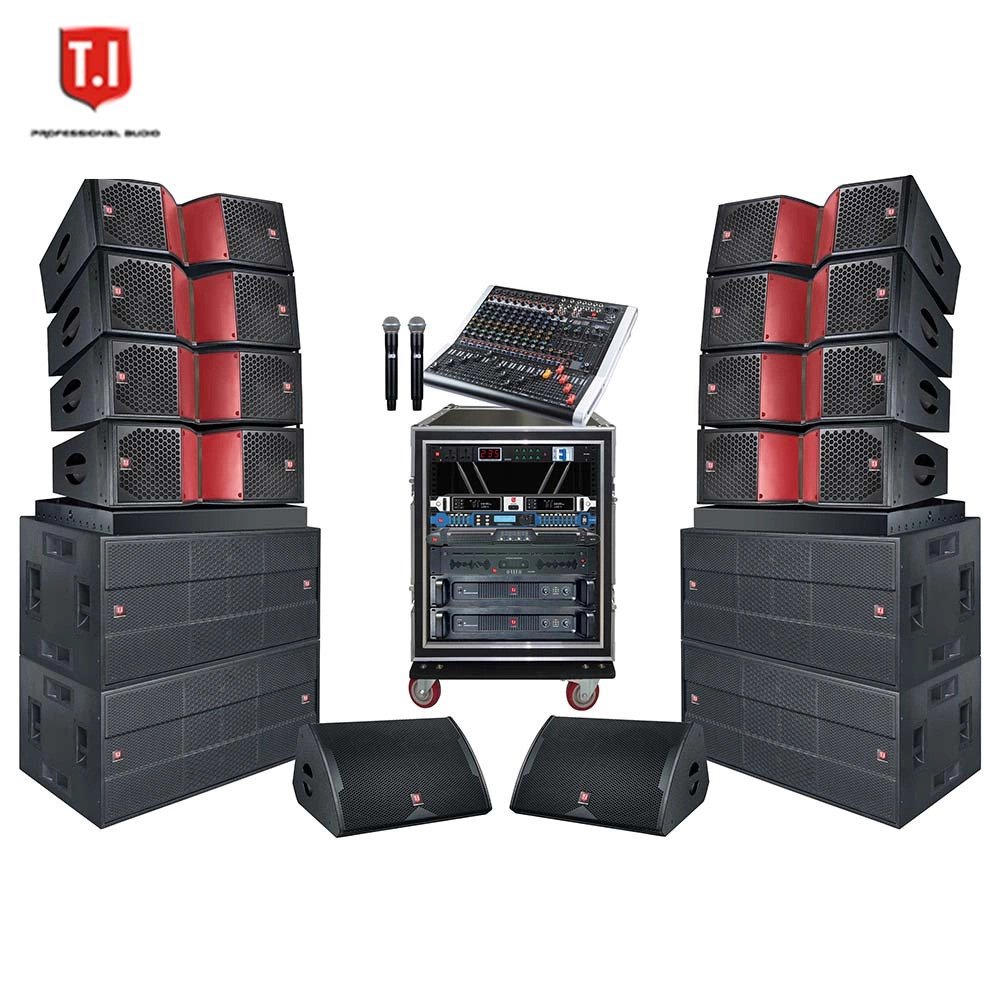 Enceintes linéaires T.I. Pro Audio, nouveau design, étanches, double baffles de 12 pouces pour concerts en extérieur