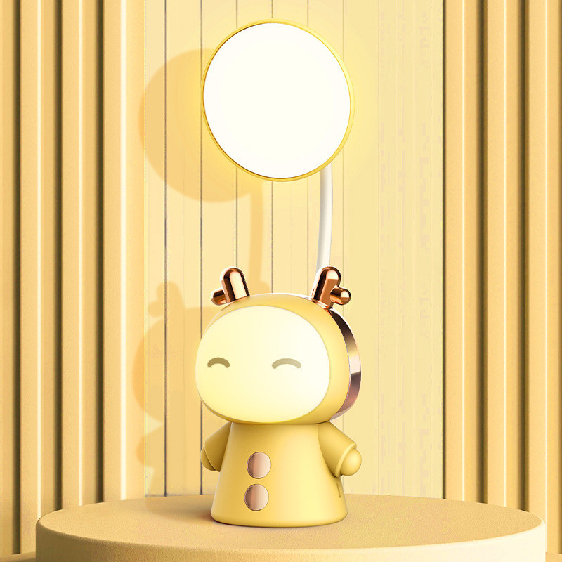 Veilleuse créative de dessin animé, lumière LED pour dortoir d'étudiants pour la protection des yeux et l'étude, lampe de bureau, lampe de chevet
