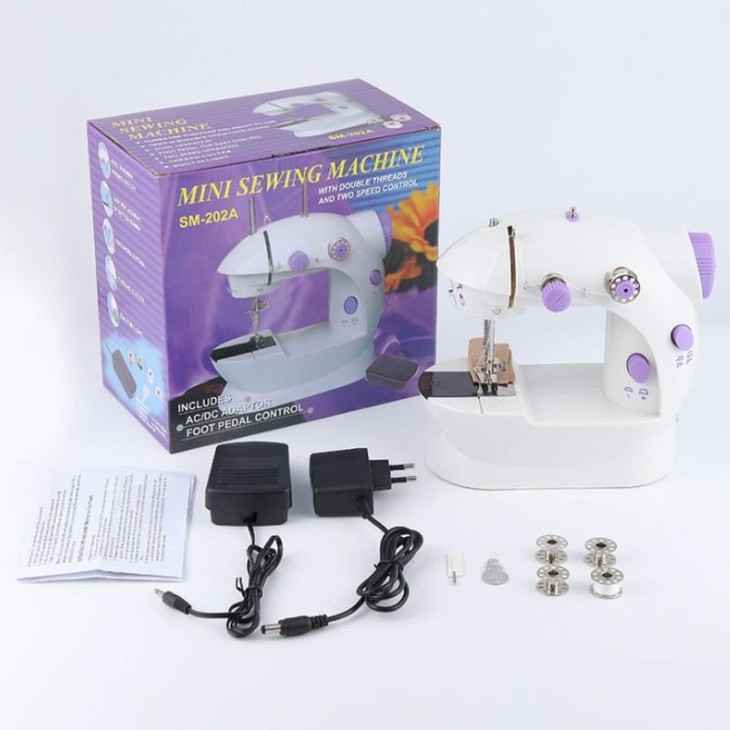 Mini machine à coudre, modèle SM-202A.