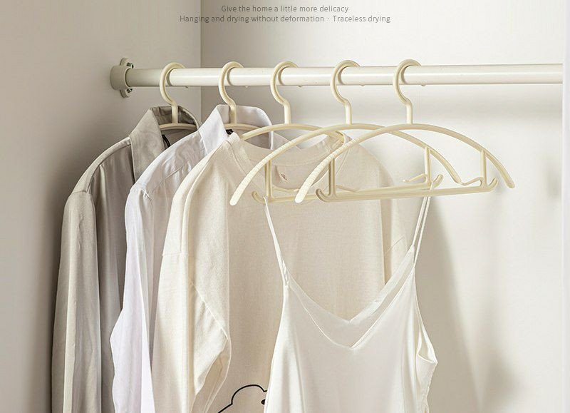 Cintre sans couture à larges épaules, épais, antidérapant, pour vêtements de maison, cintre en plastique pour adultes, support pour vêtements
