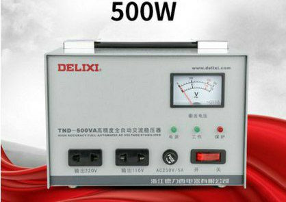 Un stabilisateur de tension CA entièrement automatique de haute précision Delixi TND-500VA